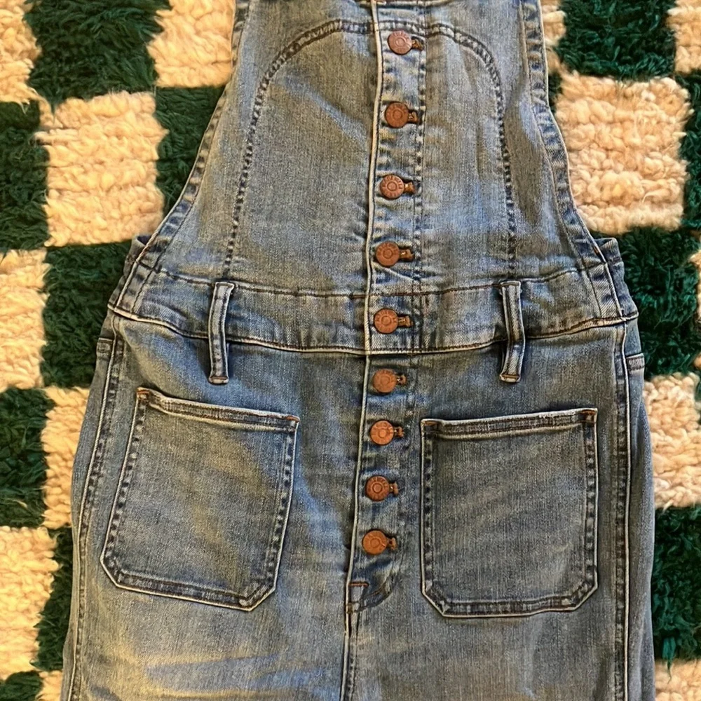 Madewell vintage 70s inspired denim button up overalls jumpsuit - Picture 3 of 4